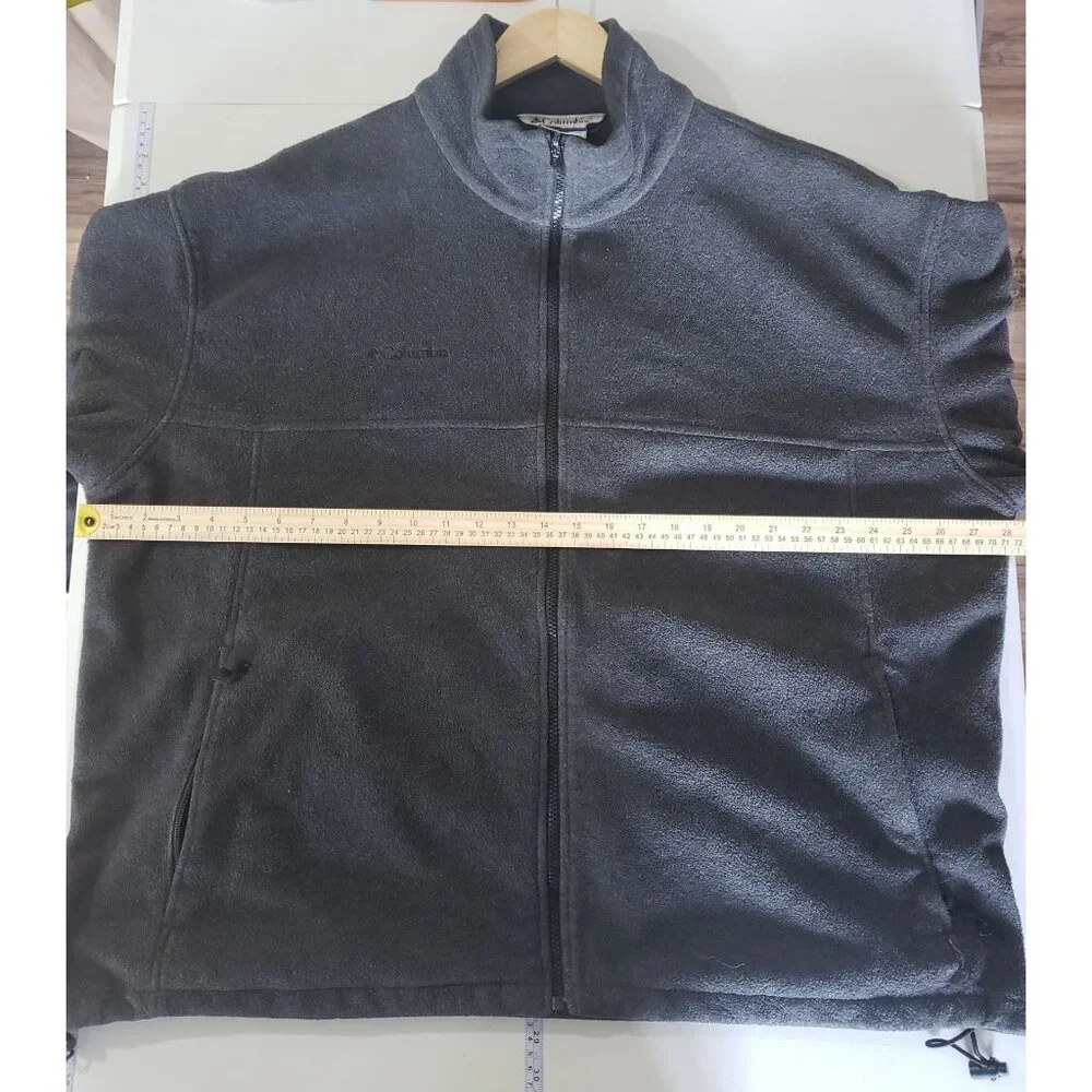 Vintage Columbia Mens XXL Core Interchange Black Full-Zip‎ Fleece Jacket Outdoor